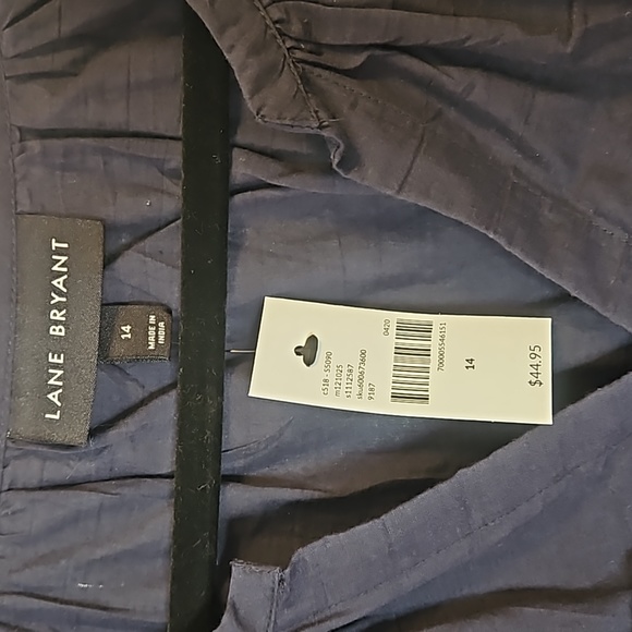 Lane Bryant Eyelet Trimmed Peasant Top - Picture 4 of 8